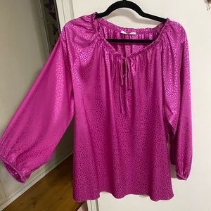 3X Hot Pink leopard print shirt NWOT